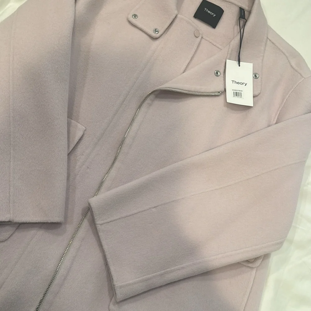 Theory Wool and Cashmere Utility Coat in Rosewood *NWT*